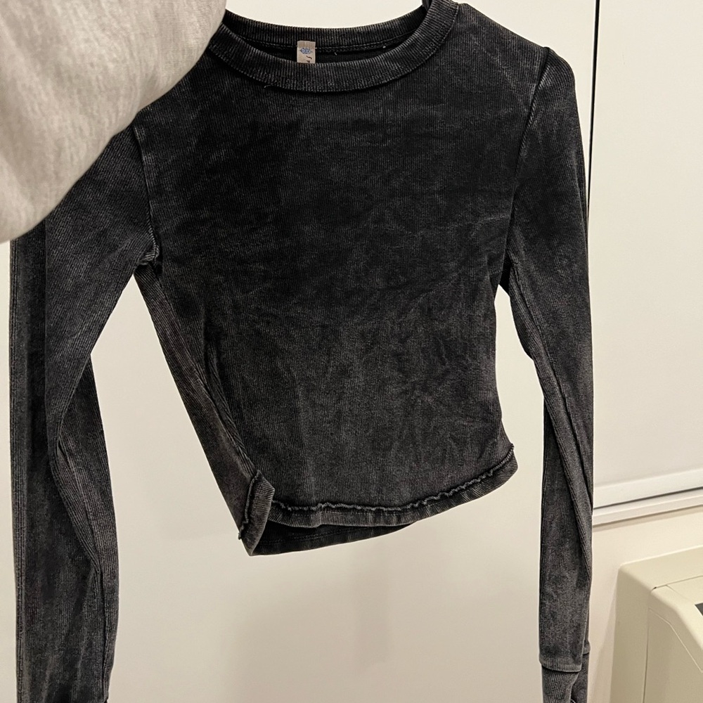 Free People grey long sleeve top